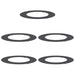 potrivit pentru inele de copac plat 5 pcs Negru Ø50 / 80 cm Oțel - WALTI WALTI