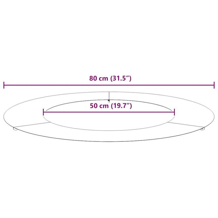 potrivit pentru inel de copac plat Alb Ø50 / 80 cm Oțel - WALTI WALTI