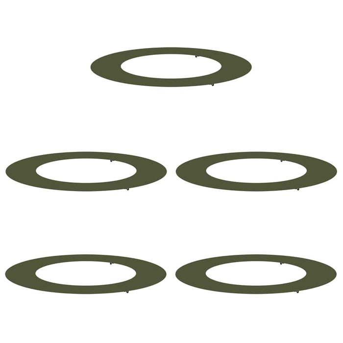 potrivit pentru inele de copac plat 5 pcs Olivengrønn Ø50 / 80 cm - WALTI WALTI