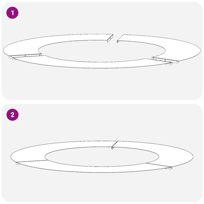 potrivit pentru inele de copac plat 5 pcs Maro Ø50 / 80 cm - WALTI WALTI
