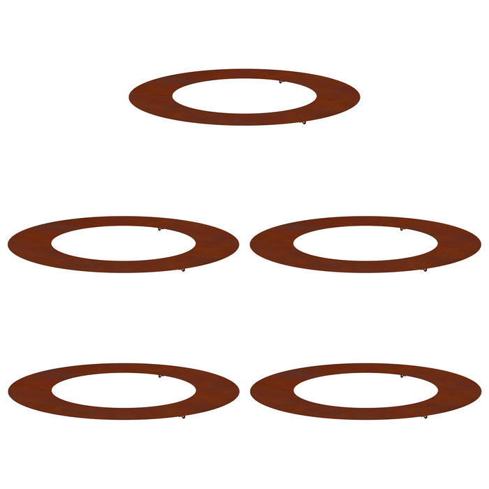 potrivit pentru inele de copac plat 5 pcs Maro Ø50 / 80 cm - WALTI WALTI