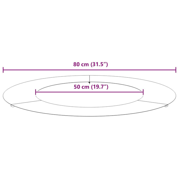 potrivit pentru inele de copac plat 5 pcs Maro Ø50 / 80 cm - WALTI WALTI