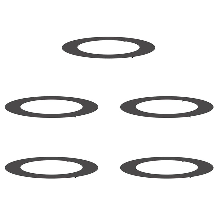 potrivit pentru inele de copac plat 5 pcs Negru Ø60 / 90 cm Oțel - WALTI WALTI