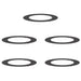 potrivit pentru inele de copac plat 5 pcs Negru Ø60 / 90 cm Oțel - WALTI WALTI