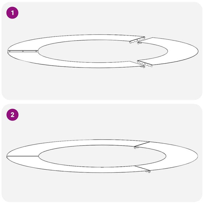 potrivit pentru inele de copac plat 5 pcs Alb Ø60 / 90 cm Oțel - WALTI WALTI