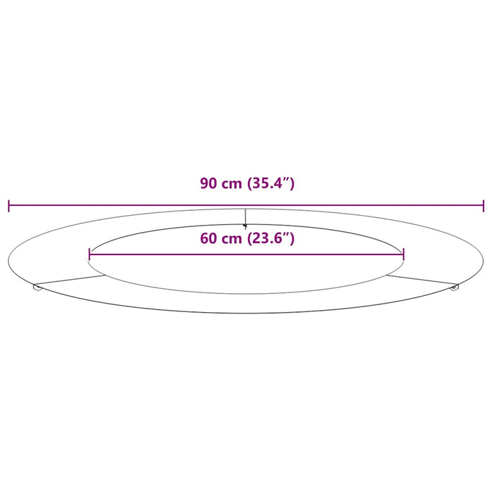 potrivit pentru inele de copac plat 5 pcs Alb Ø60 / 90 cm Oțel - WALTI WALTI