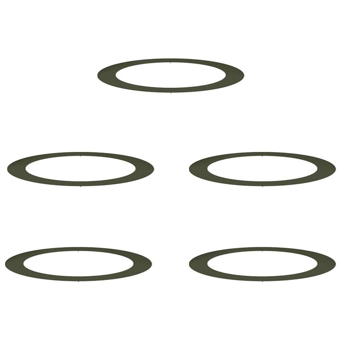 potrivit pentru inele de copac plat 5 pcs Olivengrønn - WALTI WALTI