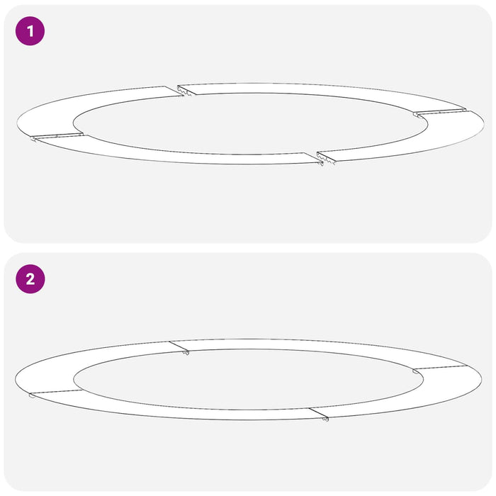 potrivit pentru inele de copac plat 5 pcs Maro Ø90 / 120 cm - WALTI WALTI