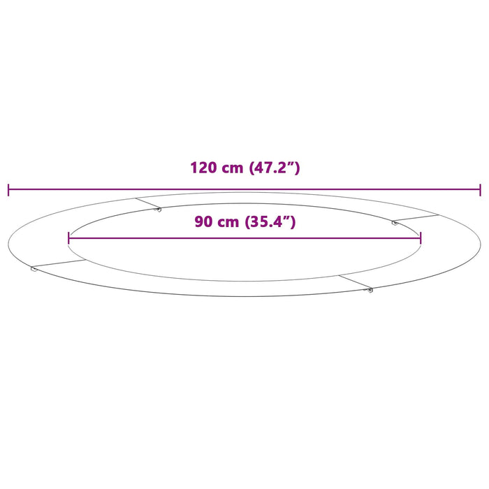 potrivit pentru inele de copac plat 5 pcs Maro Ø90 / 120 cm - WALTI WALTI