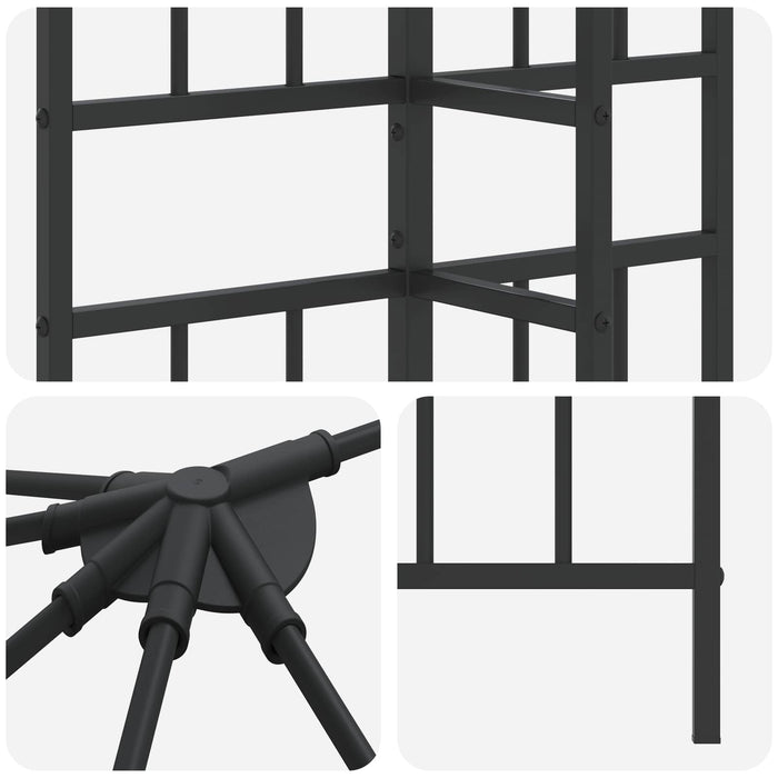 Cadru de Gazebo 6 x 3 m Negru Oțel - WALTI WALTI