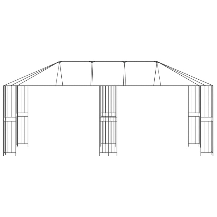 Cadru de Gazebo 6 x 3 m Negru Oțel - WALTI WALTI
