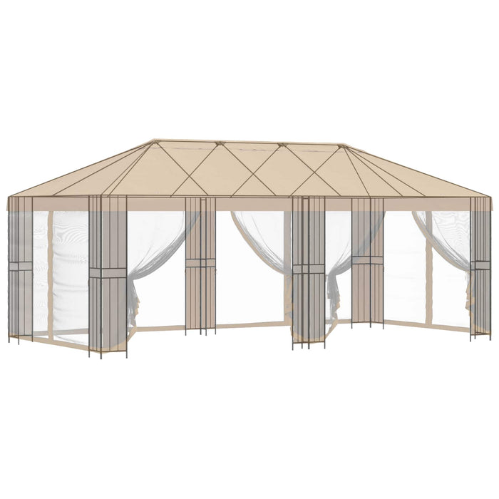Cadru de Gazebo 6 x 3 m Negru Oțel - WALTI WALTI