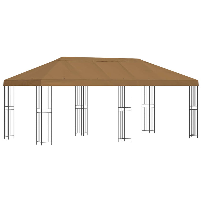 Pavilion cu panouri laterale 6 x 3 m Bej Poliester și oțel 190 - WALTI WALTI
