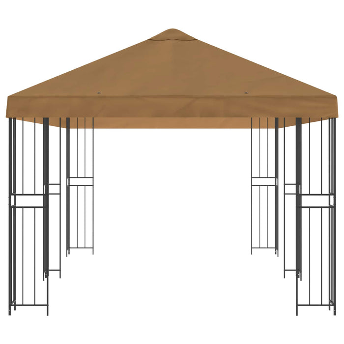 Pavilion cu panouri laterale 6 x 3 m Bej Poliester și oțel 190 - WALTI WALTI