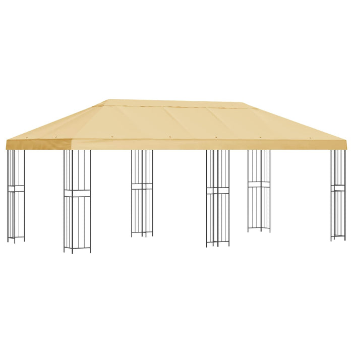 Pavilion cu panouri laterale 6 x 3 m Crem Poliester și oțel 190 - WALTI WALTI