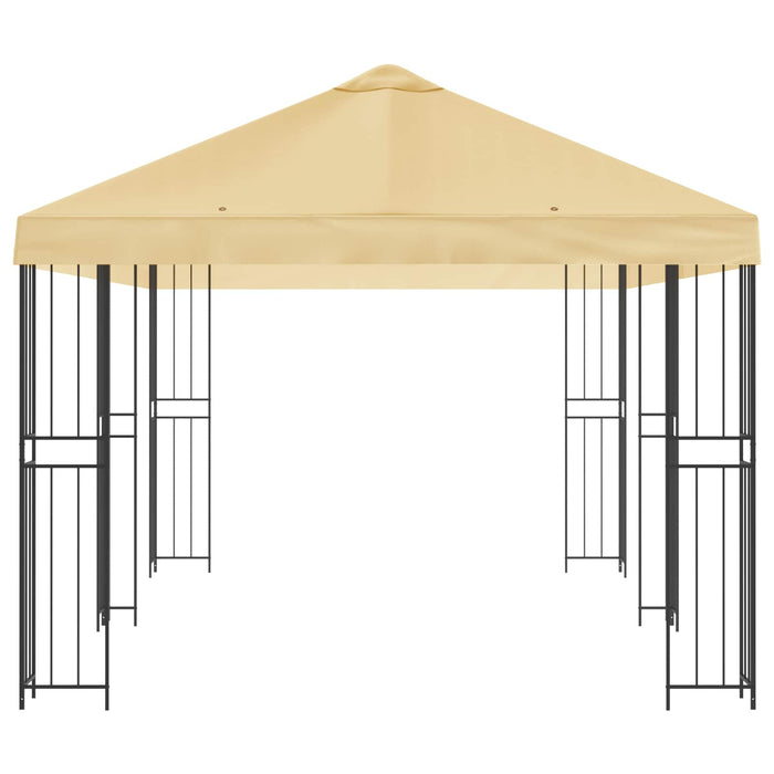 Pavilion cu panouri laterale 6 x 3 m Crem Poliester și oțel 190 - WALTI WALTI