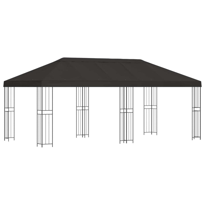 Pavilion cu panouri laterale 6 x 3 m Antracit Poliester și oțel - WALTI WALTI