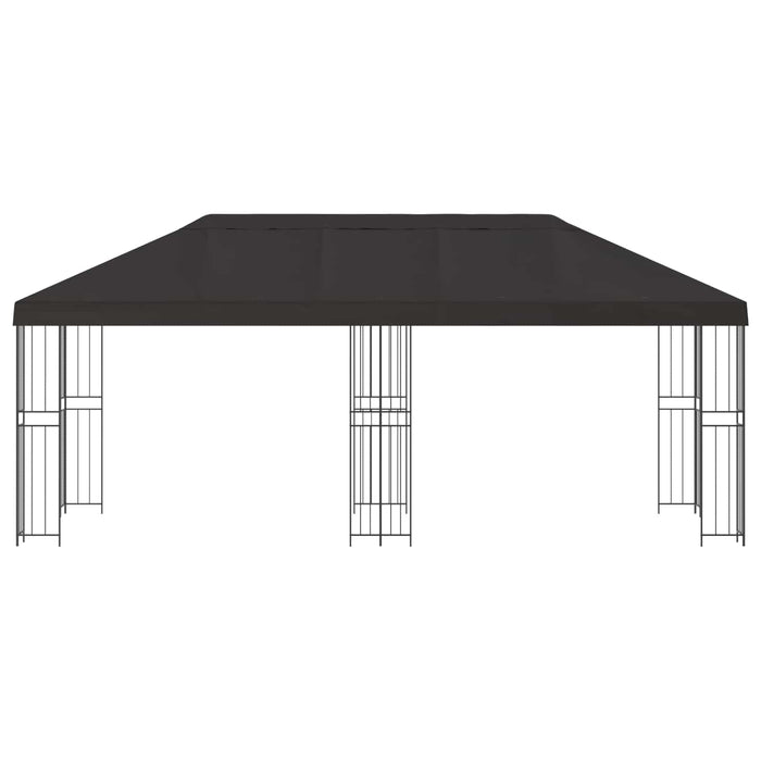 Pavilion cu panouri laterale 6 x 3 m Antracit Poliester și oțel - WALTI WALTI