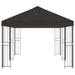 Pavilion cu panouri laterale 6 x 3 m Antracit Poliester și oțel - WALTI WALTI