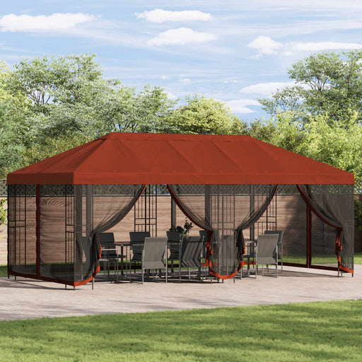 Pavilion cu panouri laterale 6 x 3 m Terracota - WALTI WALTI
