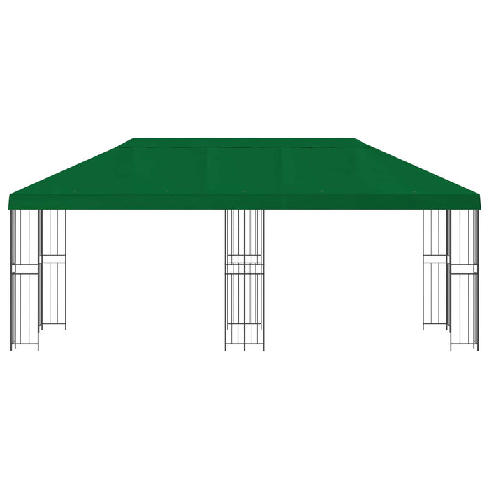 Pavilion cu panouri laterale 6 x 3 m Verde Poliester și oțel - WALTI WALTI