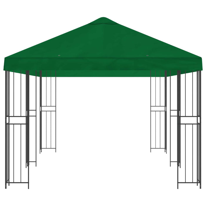Pavilion cu panouri laterale 6 x 3 m Verde Poliester și oțel - WALTI WALTI