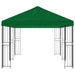 Pavilion cu panouri laterale 6 x 3 m Verde Poliester și oțel - WALTI WALTI