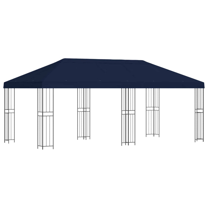 Pavilion cu panouri laterale 6 x 3 m albastru Poliester și oțel - WALTI WALTI