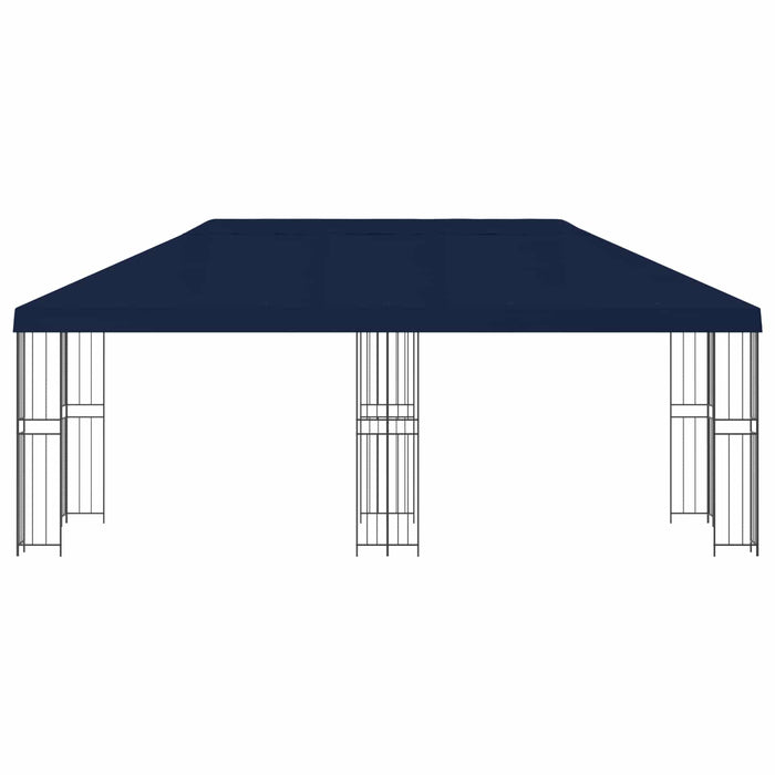 Pavilion cu panouri laterale 6 x 3 m albastru Poliester și oțel - WALTI WALTI