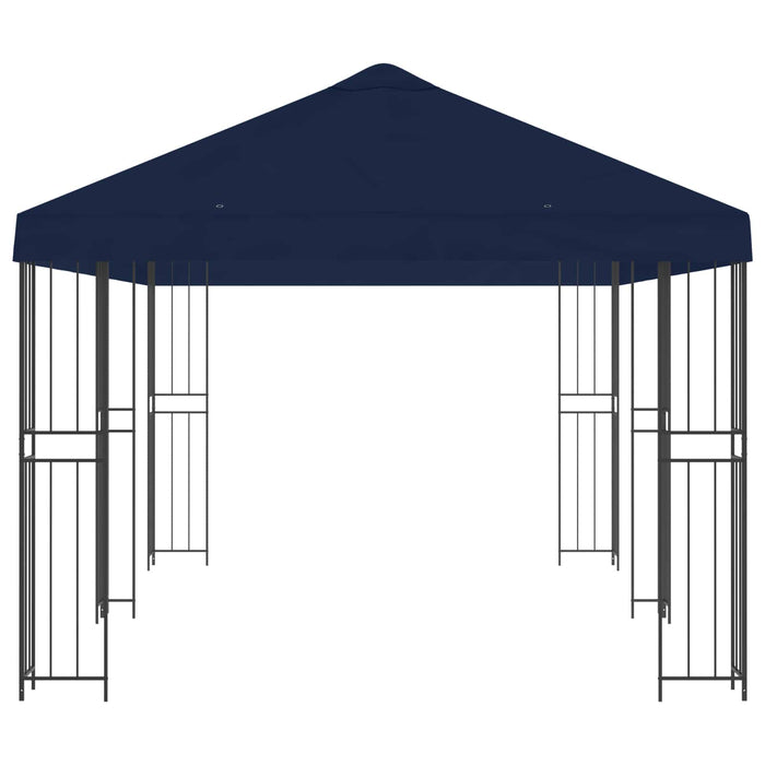 Pavilion cu panouri laterale 6 x 3 m albastru Poliester și oțel - WALTI WALTI