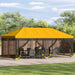 Pavilion cu panouri laterale 6 x 3 m Galben Poliester și oțel - WALTI WALTI