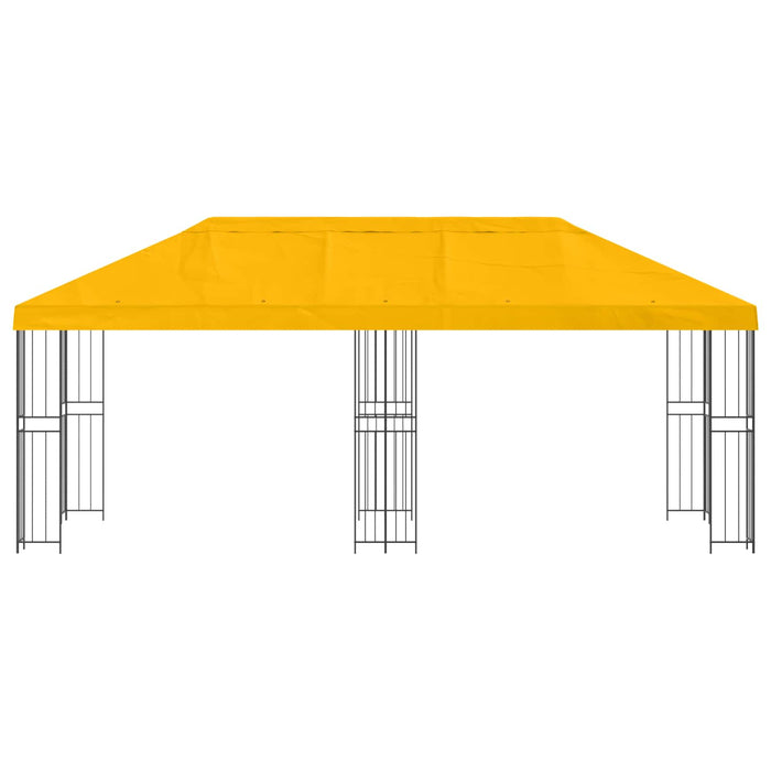 Pavilion cu panouri laterale 6 x 3 m Galben Poliester și oțel - WALTI WALTI