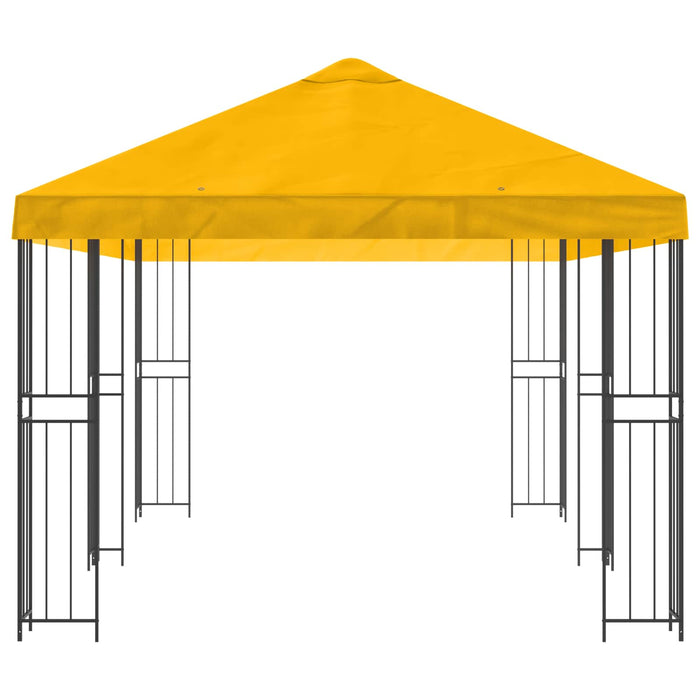 Pavilion cu panouri laterale 6 x 3 m Galben Poliester și oțel - WALTI WALTI
