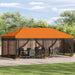 Pavilion cu panouri laterale 6 x 3 m Portocaliu - WALTI WALTI
