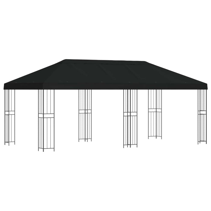 Pavilion cu panouri laterale 6 x 3 m Negru Poliester și oțel - WALTI WALTI