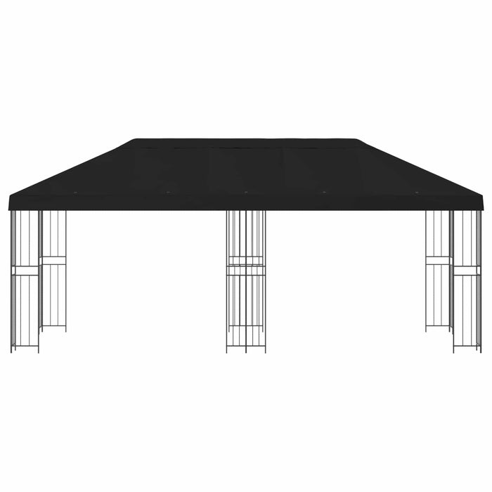 Pavilion cu panouri laterale 6 x 3 m Negru Poliester și oțel - WALTI WALTI