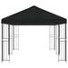 Pavilion cu panouri laterale 6 x 3 m Negru Poliester și oțel - WALTI WALTI