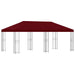 Pavilion cu panouri laterale 6 x 3 m Burgundy Poliester și oțel - WALTI WALTI