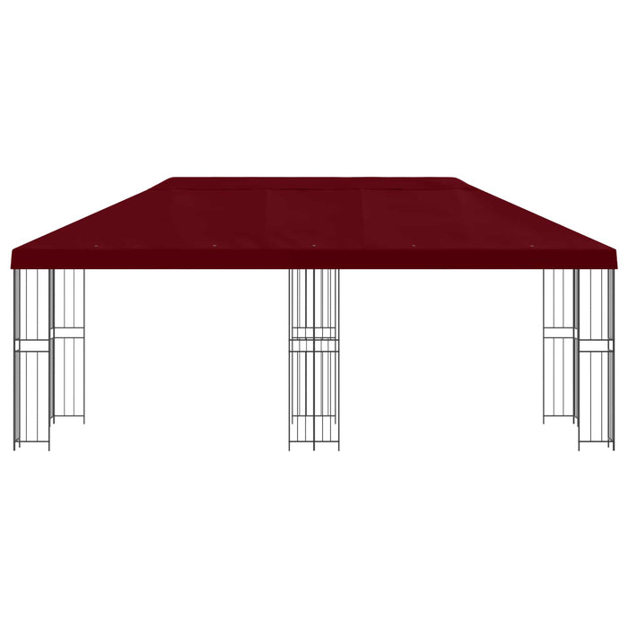 Pavilion cu panouri laterale 6 x 3 m Burgundy Poliester și oțel - WALTI WALTI