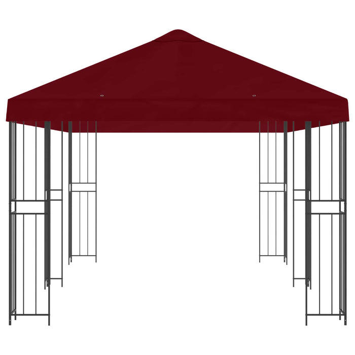Pavilion cu panouri laterale 6 x 3 m Burgundy Poliester și oțel - WALTI WALTI