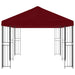 Pavilion cu panouri laterale 6 x 3 m Burgundy Poliester și oțel - WALTI WALTI