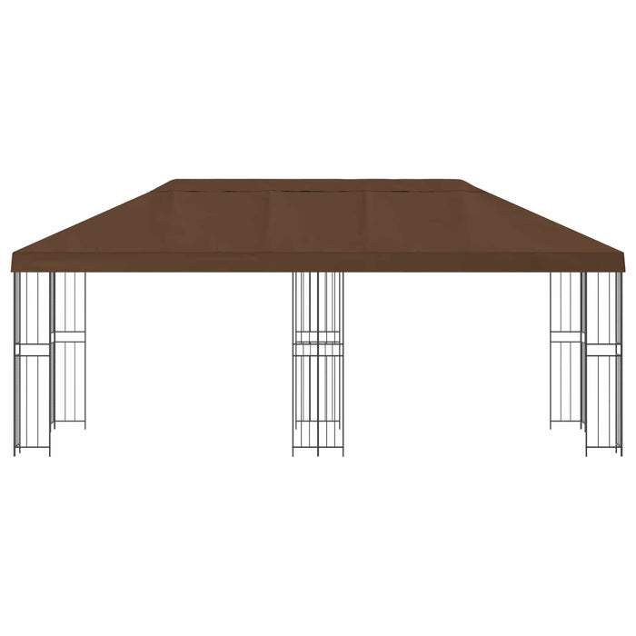 Pavilion cu panouri laterale 6 x 3 m Maro Poliester și oțel 190 - WALTI WALTI