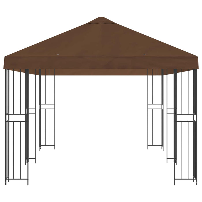 Pavilion cu panouri laterale 6 x 3 m Maro Poliester și oțel 190 - WALTI WALTI