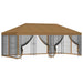 Pavilion cu panouri laterale 6 x 3 m Bej Poliester și oțel 190 - WALTI WALTI