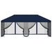 Pavilion cu panouri laterale 6 x 3 m albastru Poliester și oțel - WALTI WALTI