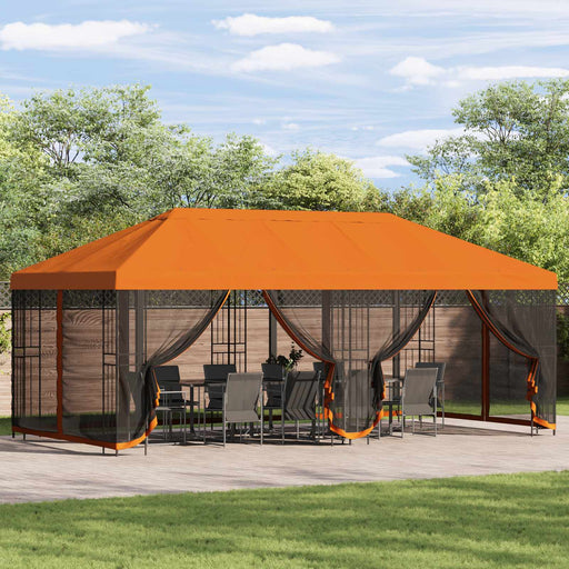 Pavilion cu panouri laterale 6 x 3 m Portocaliu - WALTI WALTI