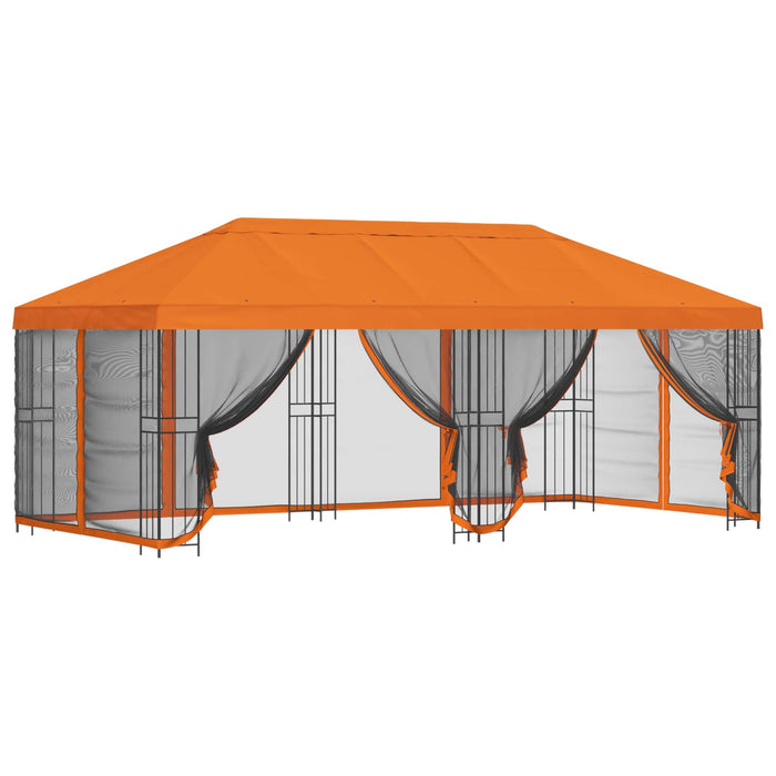 Pavilion cu panouri laterale 6 x 3 m Portocaliu - WALTI WALTI