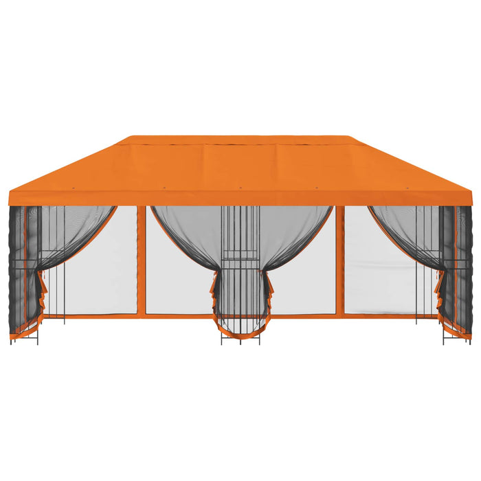 Pavilion cu panouri laterale 6 x 3 m Portocaliu - WALTI WALTI