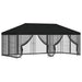 Pavilion cu panouri laterale 6 x 3 m Negru Poliester și oțel - WALTI WALTI
