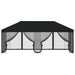 Pavilion cu panouri laterale 6 x 3 m Negru Poliester și oțel - WALTI WALTI
